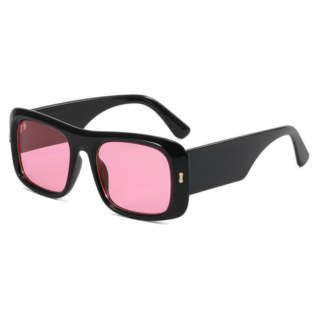 Emani  - Retro Flat Top Square Sunglasses